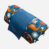 Australian Animals in Blue Thick 350gm Wadding Tummy Time Floor Rug