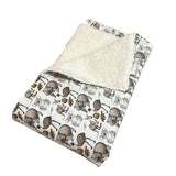 Australian Animals in Brown Snuggling Sherpa Rug