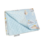 Baby Elephants Blue Snuggle Blanket