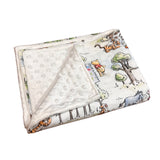 Friends playing in the Forest Snuggling Minky Blanket