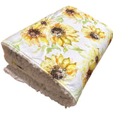 Madison Sunflower Snuggling Sherpa Fleece Rugs