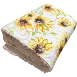Madison Sunflower Snuggling Sherpa Fleece Rugs