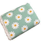 White Daisy Flowers Snuggling Sherpa Rug