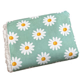 White Daisy Flowers Snuggling Sherpa Rug