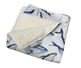 Humpback Whales Snuggly Sherpa Fleece Rug