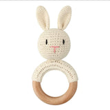 Beachwood and Crochet Cotton Assorted Animals Teething Toys