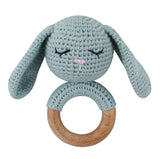 Beachwood and Crochet Cotton Assorted Animals Teething Toys