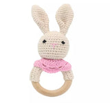 Beachwood and Crochet Cotton Assorted Animals Teething Toys