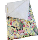 Eucalyptus and Pink Blossom Babies  Snuggle Pot Cuddle Pie Sherpa Rug