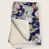 May Gibbs- Sherpa Rug Pelican Tales in Navy