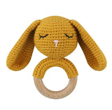 Beachwood and Crochet Cotton Assorted Animals Teething Toys