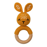 Beachwood and Crochet Cotton Assorted Animals Teething Toys