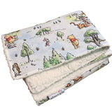 Friends playing in the Forest Snuggling Sherpa Fleece Rug