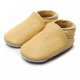 Genuine Leather Mustard Moccasin Shoes- Luxuriously Soft and Flexible