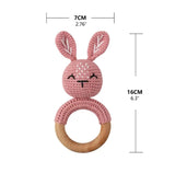 Beachwood and Crochet Cotton Assorted Animals Teething Toys