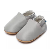 Genuine Leather Grey Moccasin - Super soft and flexible