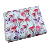 Eucalyptus Hot Pink Blossoms Snuggle Sherpa Fleece Rug