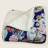 May Gibbs- Sherpa Rug Pelican Tales in Navy