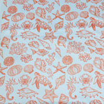Ocean Life in Coral Waterproof Travel Rug Changing Mat
