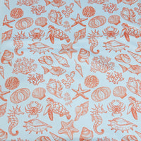 Ocean Life in Coral Waterproof Travel Rug Changing Mat