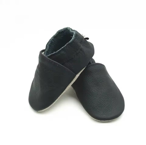 Genuine Leather Black Moccasin Shoes