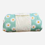 Daisy Daisy in Mint Thick 350gm Wadding portable Baby Tummy Play Time Floor Rugs