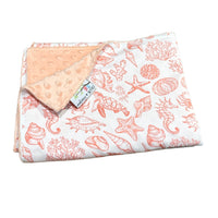 Coral Sea Life Minky Blankets