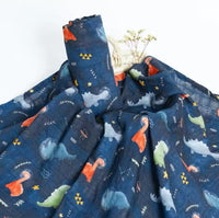 Dinosaurs Snuggling Bamboo Cotton Swaddle Wrap