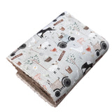 Farm Animals Sherpa Rug in Soft Grey