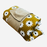 Daisy Daisy in Mustard thick 350g wadding Baby Tummy Play Time Portable Mat