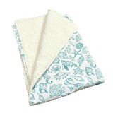 Teal Sea Life Snuggling Sherpa Rugs