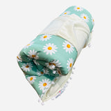 Daisy Daisy in Mint Thick 350gm Wadding portable Baby Tummy Play Time Floor Rugs