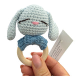 Beachwood and Crochet Cotton Assorted Animals Teething Toys