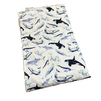 Whale Tails Snuggle Sherpa Fleece Rug