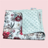 Protea Blooms In Red Swaddling Baby Blanket