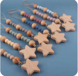 Beachwood and BPA Free Silicone Teething Pacifier Chain