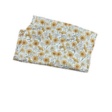 Yellow Daisy Flowers Bamboo Cotton Swaddling Wraps