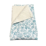 Teal Sea Life Snuggling Sherpa Rugs