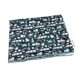 Trains and Planes Waterproof Portable PUL Travel Change Mats