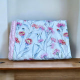 Eucalypts Pastel Pink Blossoms Swaddling Baby Blanket