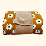 Daisy Daisy in Mustard thick 350g wadding Baby Tummy Play Time Portable Mat