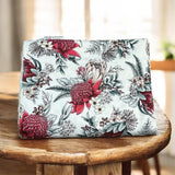 Protea Blooms In Red Swaddling Baby Blanket