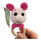 Beachwood and Crochet Cotton Assorted Animals Teething Toys