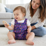 Indigenous Print in Purple  Cotton Lycra Rompers
