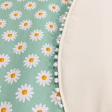 Daisy Daisy in Mint Thick 350gm Wadding portable Baby Tummy Play Time Floor Rugs
