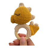 Beachwood and Crochet Cotton Assorted Animals Teething Toys