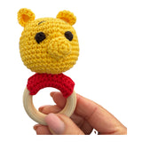 Beachwood and Crochet Cotton Assorted Animals Teething Toys
