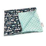 Trains and Planes Waterproof Portable PUL Travel Change Mats