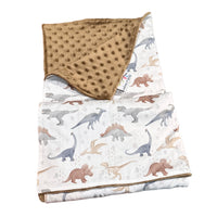 Dinosaurs Snuggling Minky Blanket
