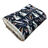 Kangaroos and Eucalyptus Leaves Sherpa Rug